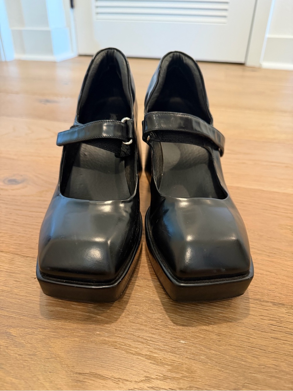 Jeffrey Campbell Reine Platform Mary Jane Pump Black Chunky Heel size 10 - Picture 3 of 14